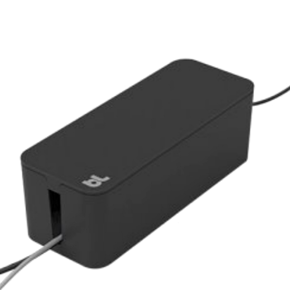 Bluelounge Cable Management Box, 16"Wx6-1/4"Lx5-1/4"H, Black